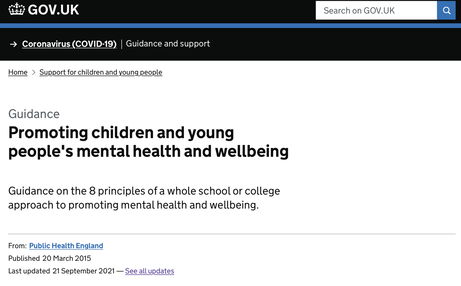 Promoting children and young people's mental health and wellbeing